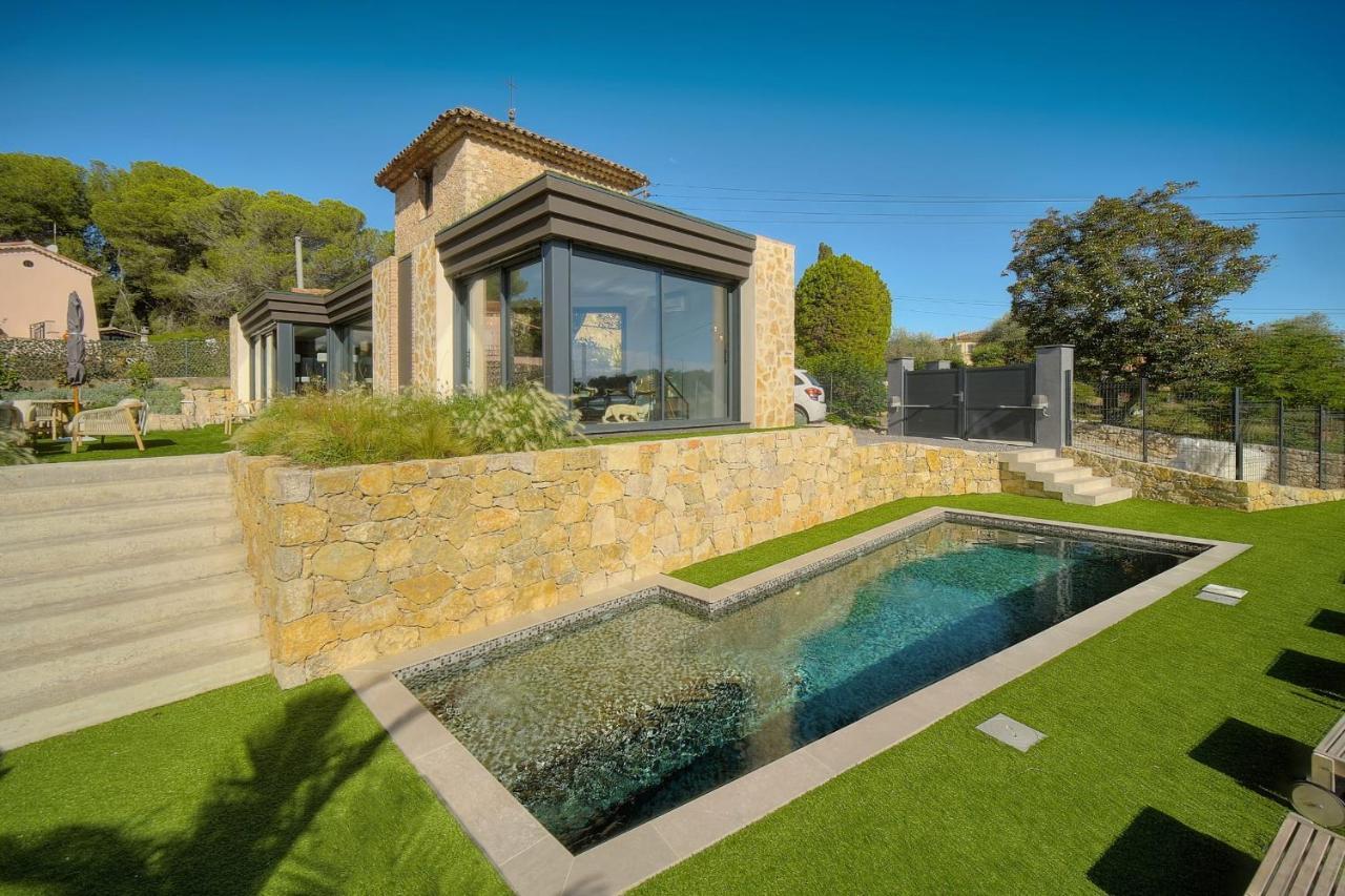 Immogroom - Superbe Villa - Piscine - Vue Mer - Parking - Clim Vallauris Buitenkant foto