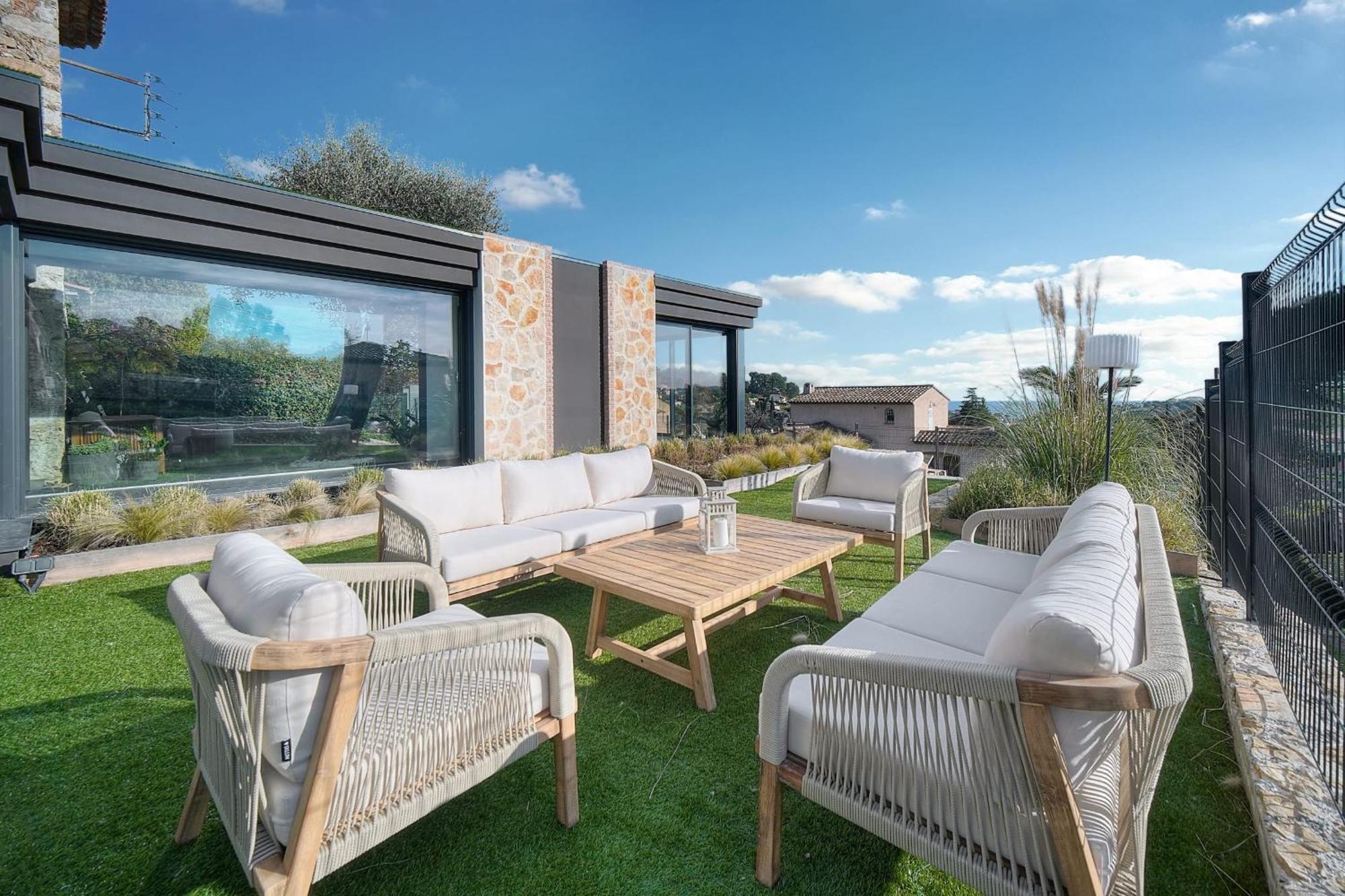 Immogroom - Superbe Villa - Piscine - Vue Mer - Parking - Clim Vallauris Buitenkant foto
